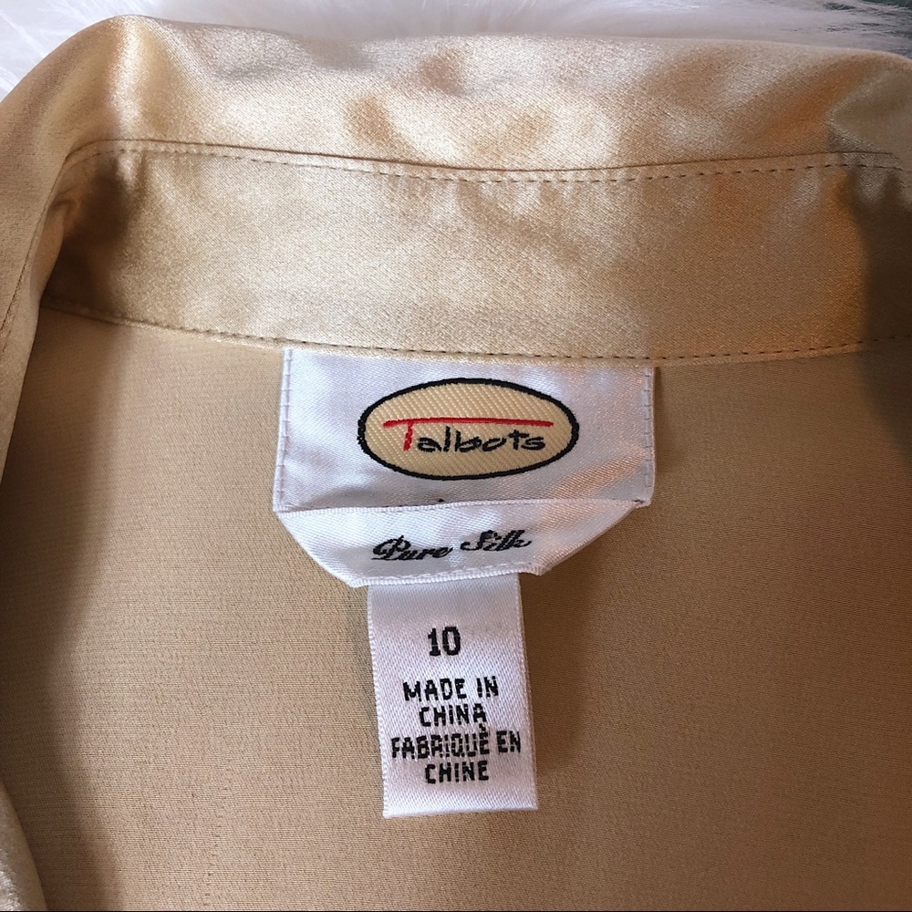 Talbots Pure Silk Sateen Blouse - Gorgeous! - Picture 4 of 8